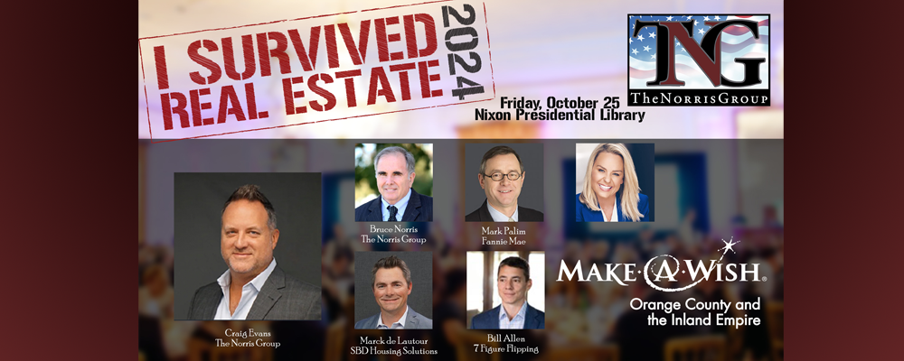 The Norris Group’s annual award-winning event, I Survived Real Estate, is once again coming to you LIVE! Our 17th annual black-tie gala that benefits Make-A-Wish will continue at the Nixon Presidential Library.