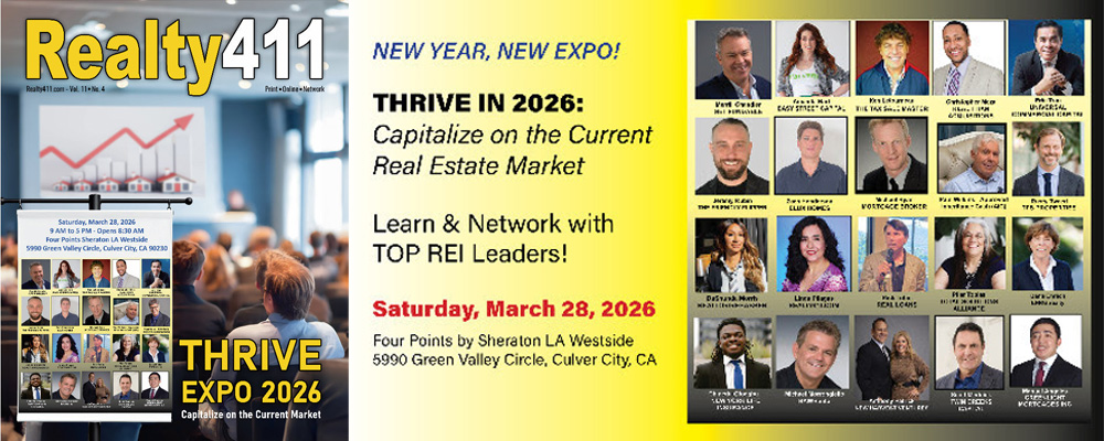 Network with sophisticated investors from across the country in beautiful Southern California. Join us for Realty411's 